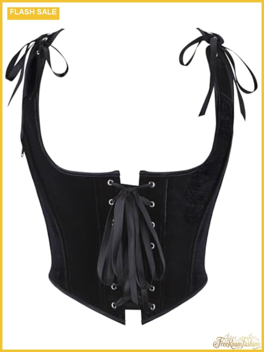 Velvet Lace Up Corset Bustier Gothic Renaissance Top